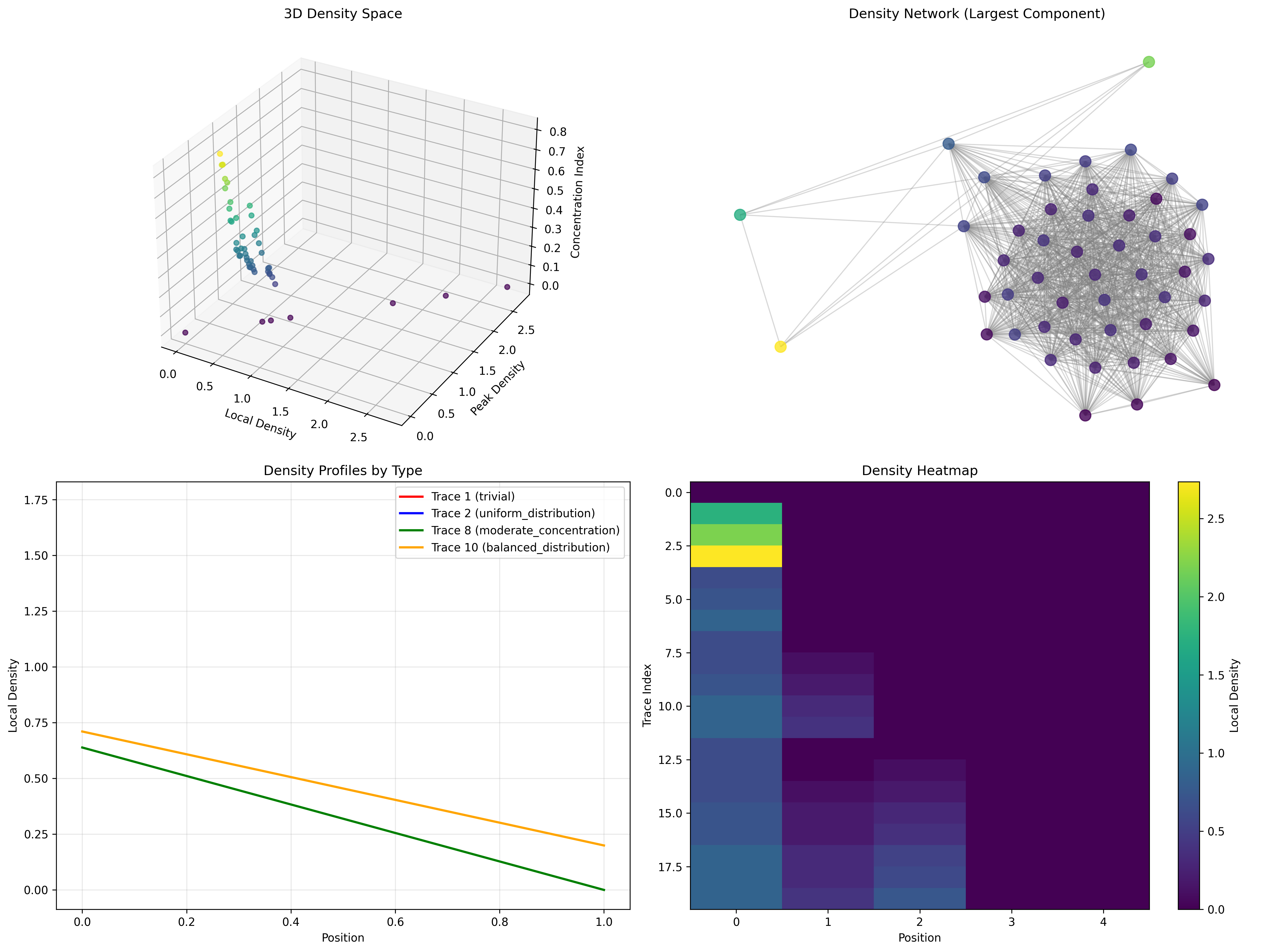 3D Density Space and Network Connectivity